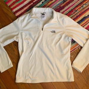 White North face quarter zip